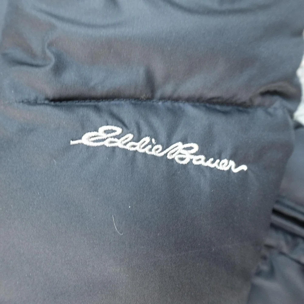 Eddie Bauer Jacket Womens XS Black EB650 Down Puffer Long Parka Trench Coat Hike
